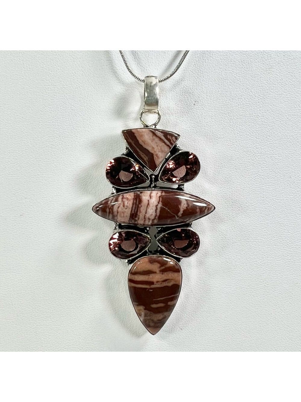 XL 925 Coconut Jasper Pendant & bracelet Set - Picture 3 of 7